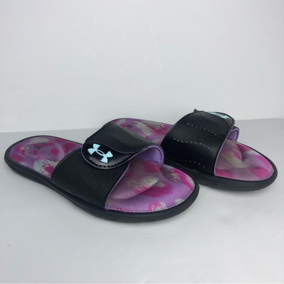 Under Armour Girls' UA Ignite VI Graphic Footbed Slides - Picture 1 of 7